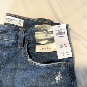 Abercrombie & Fitch, NWT ultra high waisted curve love 90s straight jeans